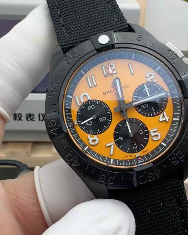 BlS Factory Breitling Avengers Chronograph Yellow Trapped Canvas Belt