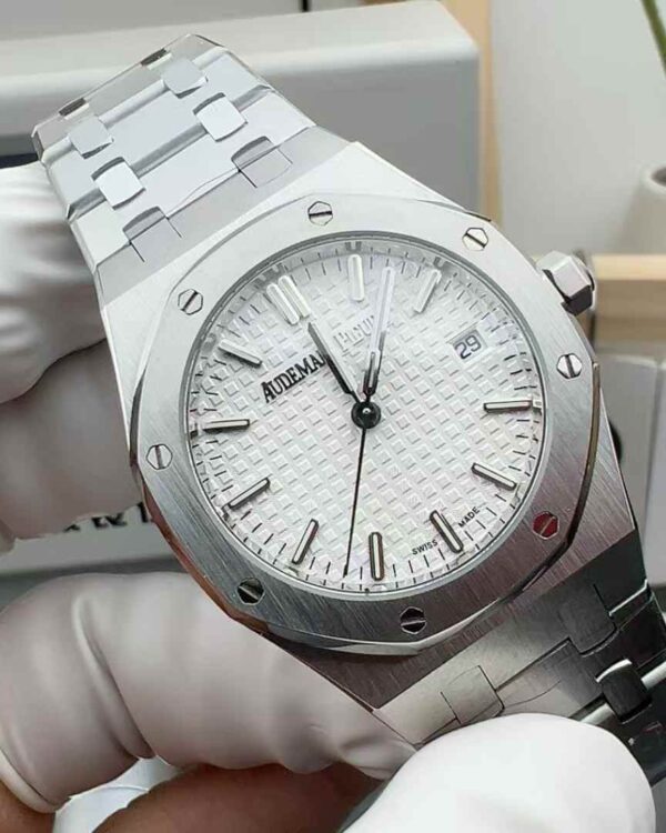 8F Factory Audemars Piguet Royal Oak 77350 34MM Women's Steel Strip White Plate