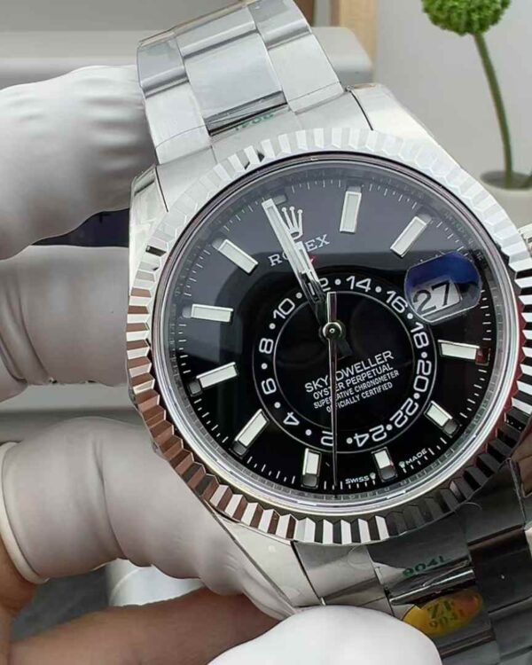 ZF Factory Rolex 334234 Skywalker Steel Strip Black Plate