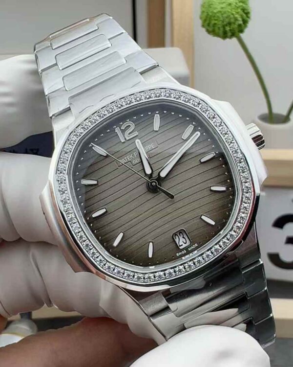 3K Factory Patek Philippe 7118 Nautilus grey face drill ring women's steel strip