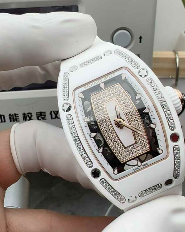 BBA Factory Richard Miller RM07 -01 White Ceramic Diamond Women's Watch