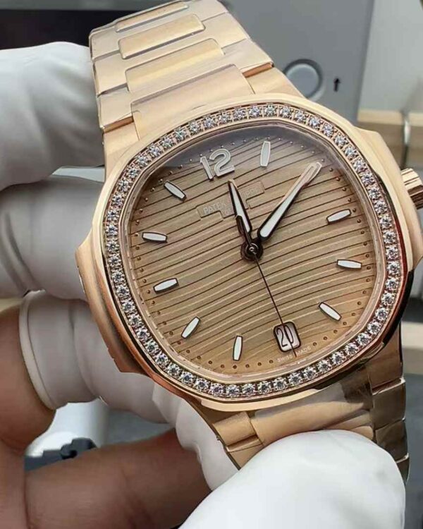 3K Factory Patek Philippe 7118 Nautilus Drill Ring 18-carat rose gold