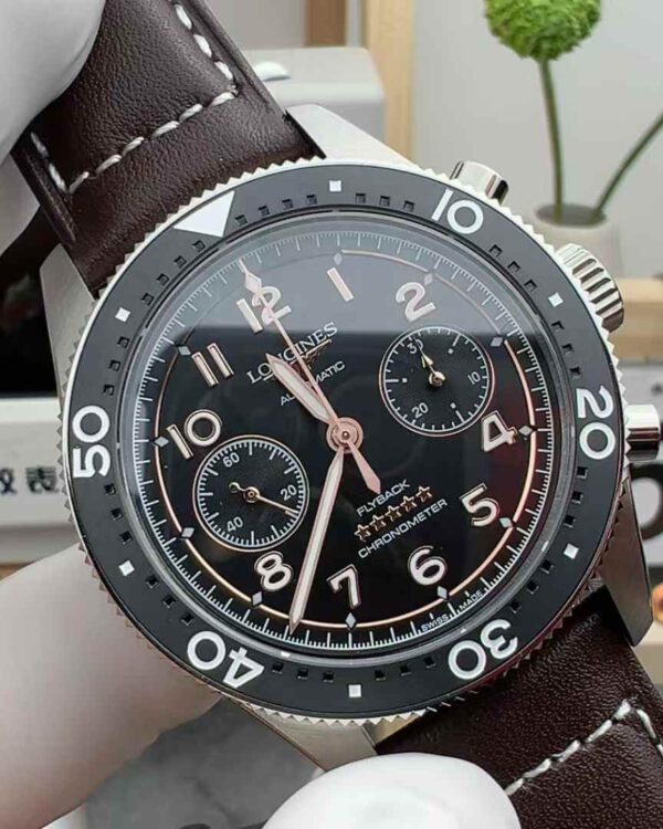 TW Factory Longines Pioneer Five-Star Admiral Timing Belt 42MM Black Disc