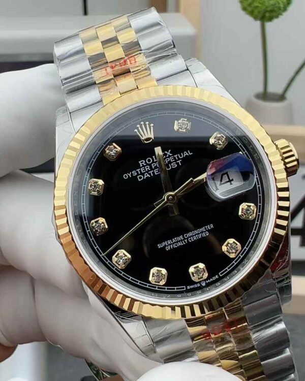 TWS factory Rolex diary 126233 room gold five-bead belt 36MM black plate