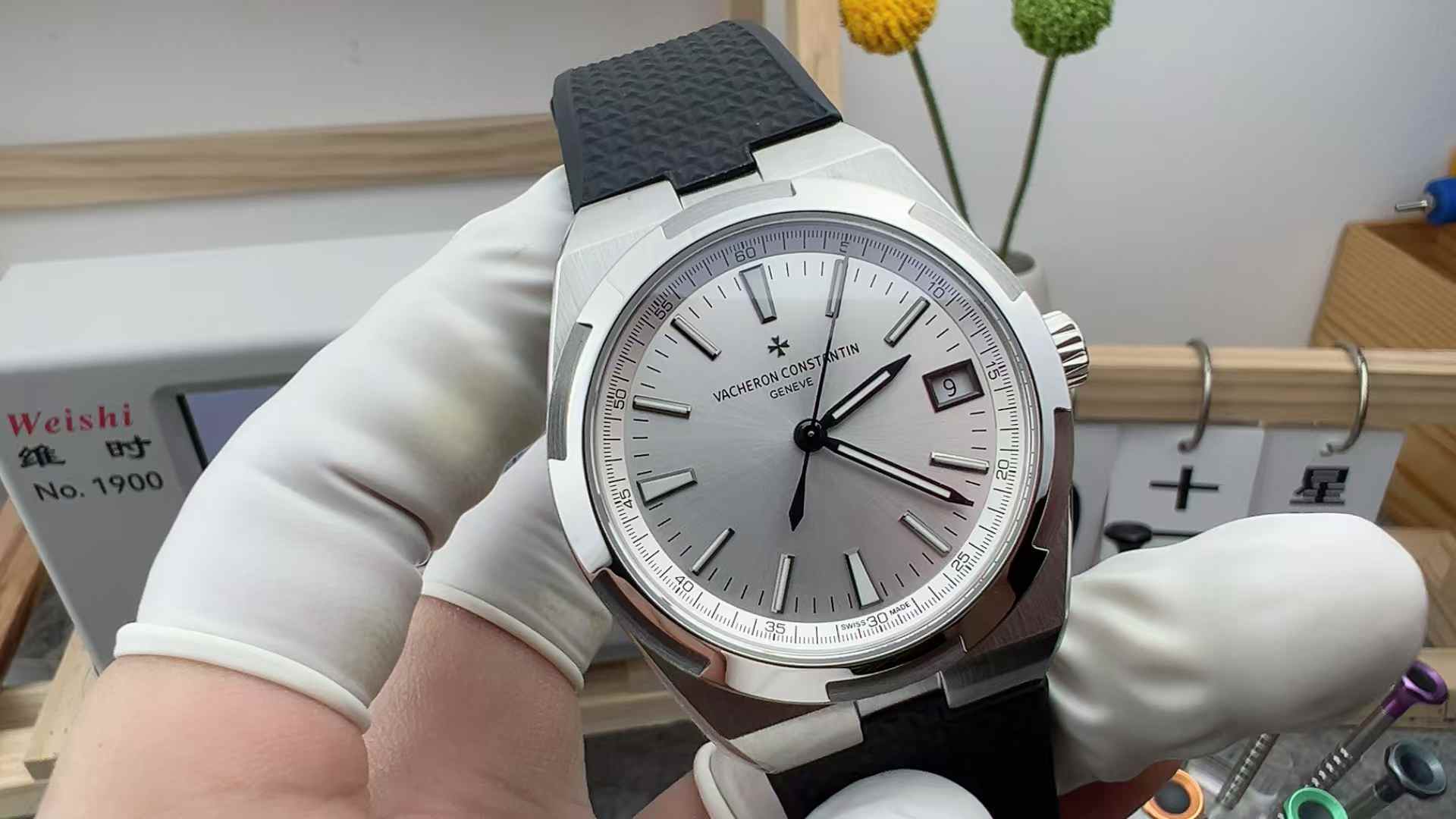 MKS Vacheron Constantin Four Seas v4500 Silver Face 41MM Tape