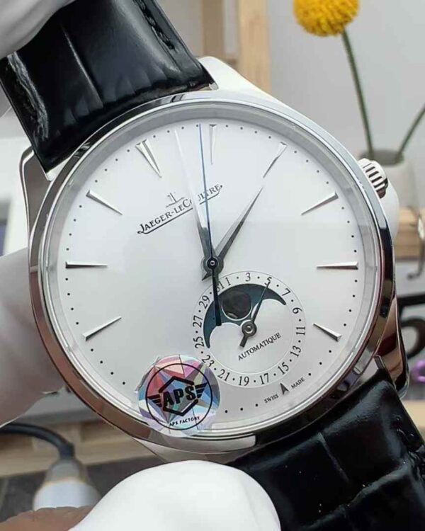 APS Factory Jaeger-LeCoultre Moon Phase Master White Face Black Belt