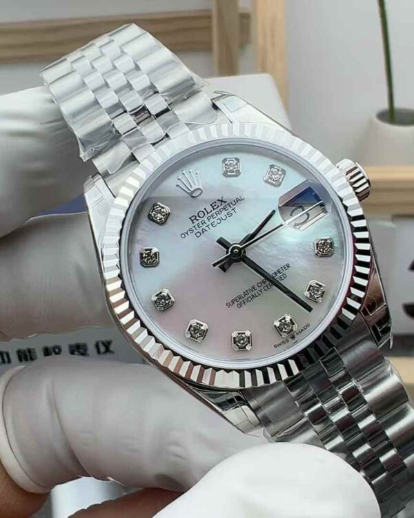 GS Factory Rolex Log 126334 White Fritillaria Women's 31MM