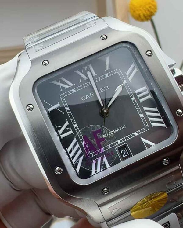 AF Factory Cartier Santos Black Face Steel Strip