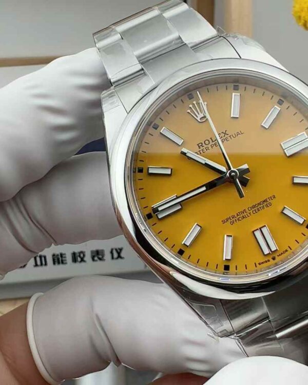 VS Factory Rolex Oyster Perpetual 134300 Yellow Pikachu Yellow Face Steel Strip