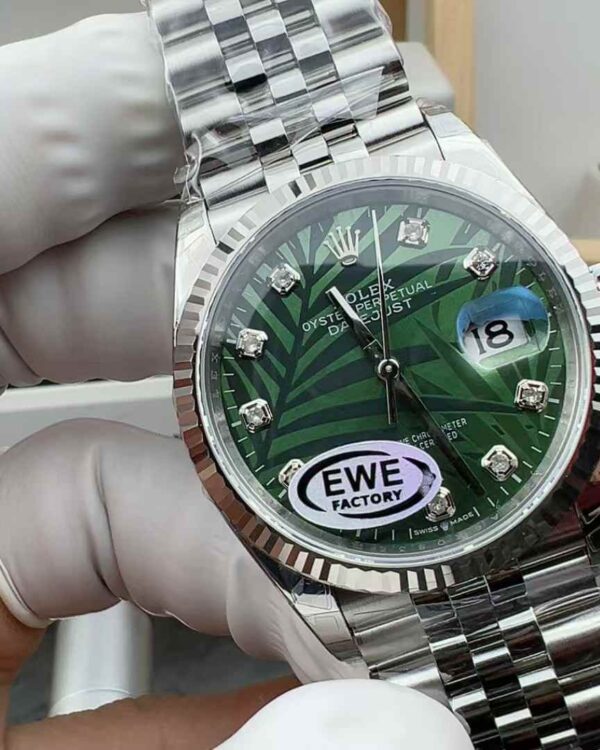 EWE Factory Rolex Log M126234 Olive Green Face Drill Nails 36MM Steel Strip
