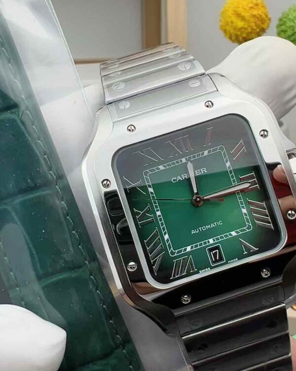 BV Factory Cartier Santos Green Steel Strip
