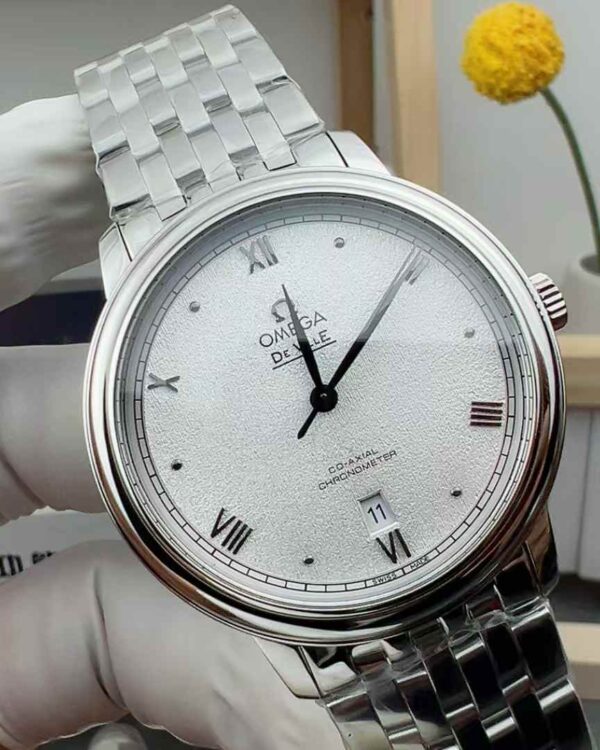 KY Factory Omega Butterfly Silver Face 39.5MM Steel Strip