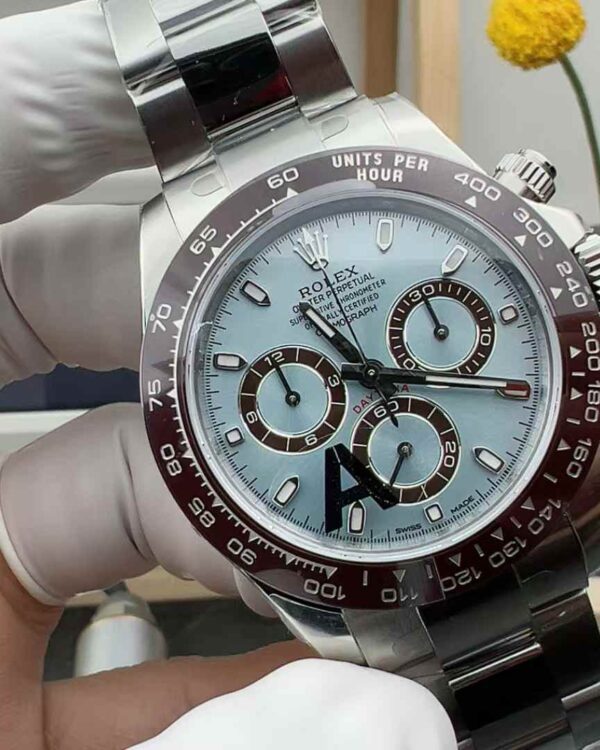 VS Factory Rolex Daytona M126506 Panda Di 4130 movement counterweight ice blue face brown ceramic ring 40MM steel strip