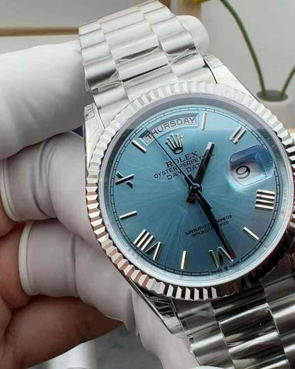 GS Factory Rolex Log M128239 DD Ice Blue Face Dog Tooth Ring 36MM Steel Strip