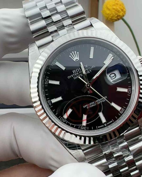 VS Factory Rolex Log 126334 Black Face Five-Bead Chain 41MM