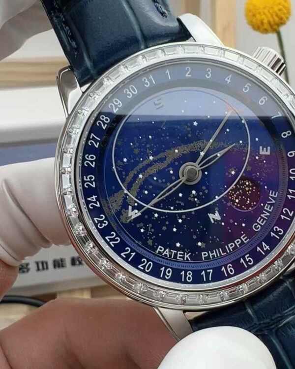 TW Factory Patek Philippe 6104 Star Diamond Ring 44MM Dark Blue Belt