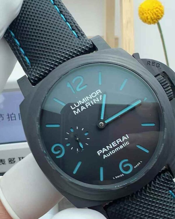 VS Factory Panerai 1661 Lumino black matte carbon fiber 44MM black tape