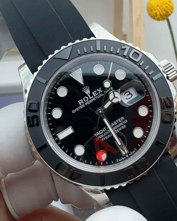 VS Factory Rolex Log M226659 Platinum Yacht Black Face Ceramic Ring 42MM Tape