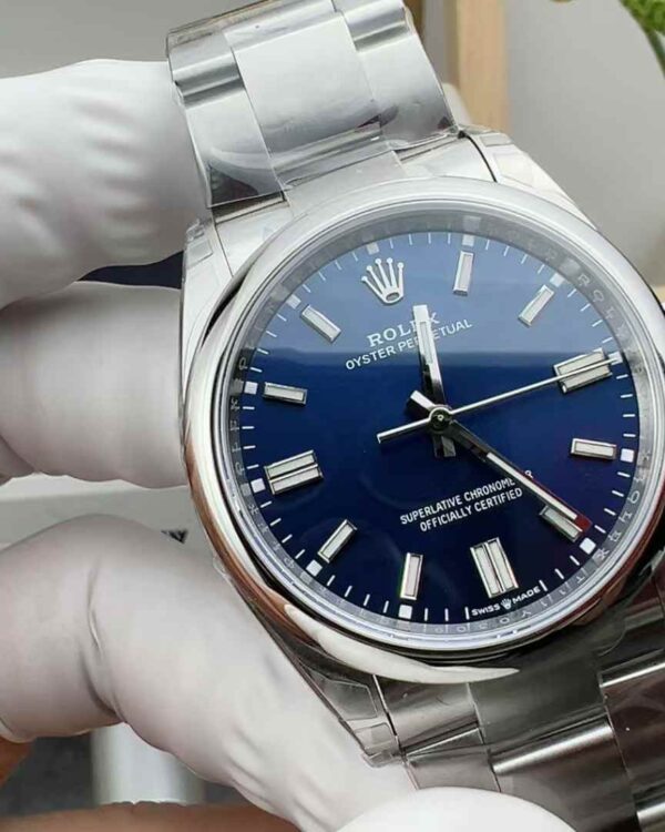 VS Factory Rolex Oyster Perpetual M126000 Blue Disc Diamond Engraved 36MM Women's Steel Strip