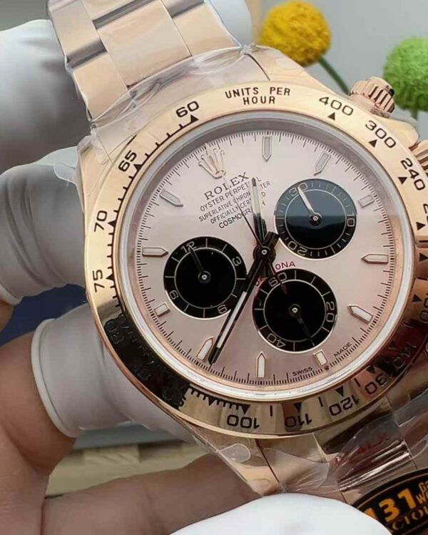 QF Factory Rolex Daytona Rose Gold Counterweight Belle Rose Gold Face 40MM