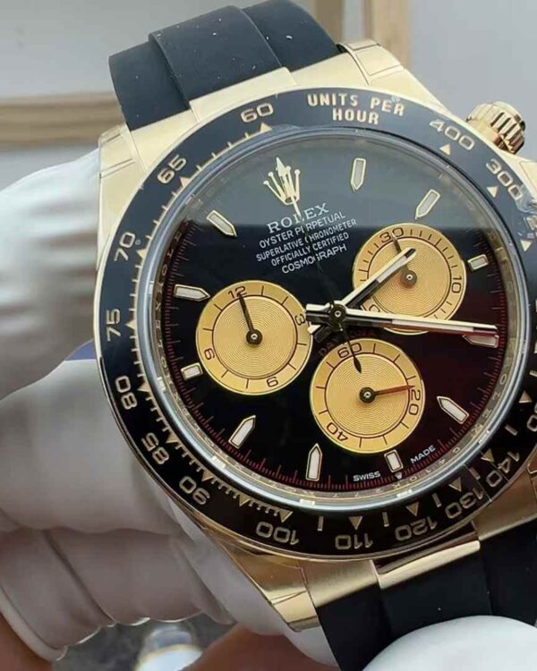 BT Factory Rolex Daytona M116518 4131 Movement Little Monster Black Face Ceramic Ring Rose Gold Tape