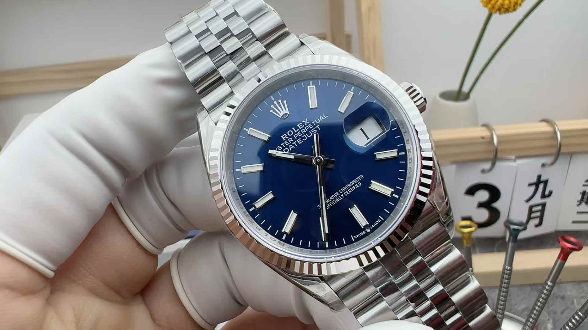 VS Factory Rolex Log M126234 Blue Face 36MM Steel Strip