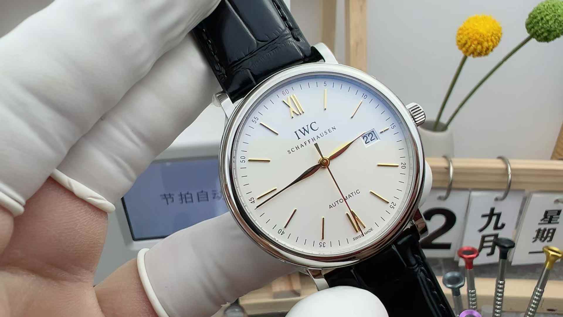 V7 Factory Wanguo Botafino White Face Needle 40MM Belt