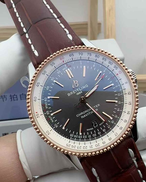 Breitling Aviation Black Face Room Gold Belt of V7 Factory