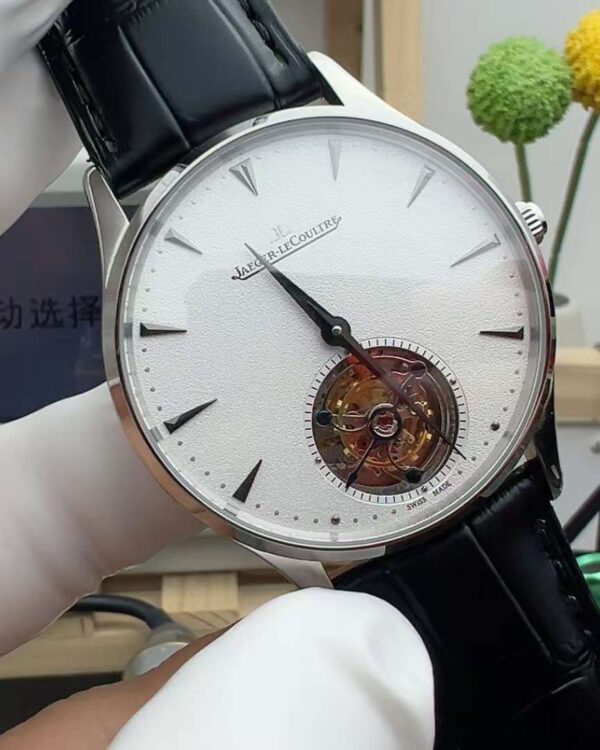 EUR Factory Jaeger-LeCoultre Maestro ultra-thin tourbillon silver face 18K white gold belt