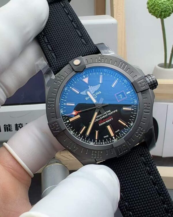 GF Factory Breitling v4 Blackbird Reconnaissance Black-Faced Canvas Belt