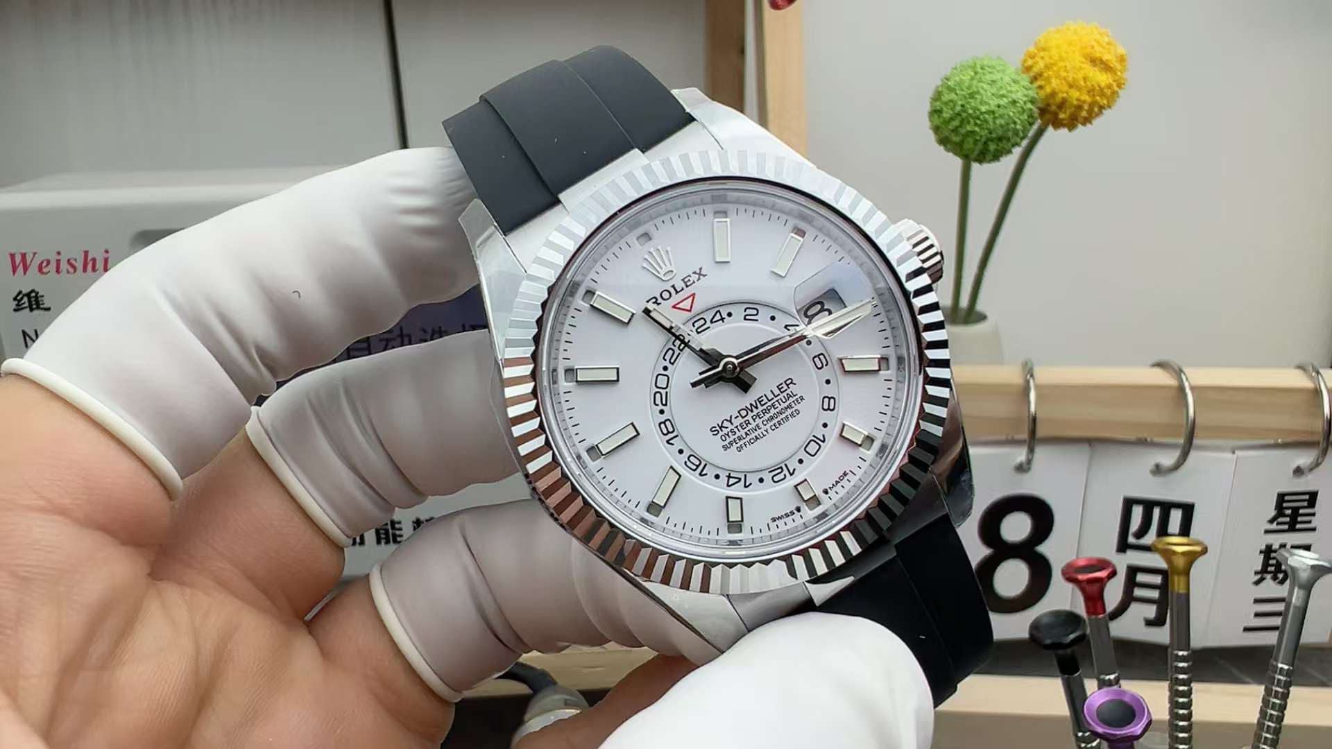 ZF Factory Rolex M336934 Longitudinal Flyer White Tape