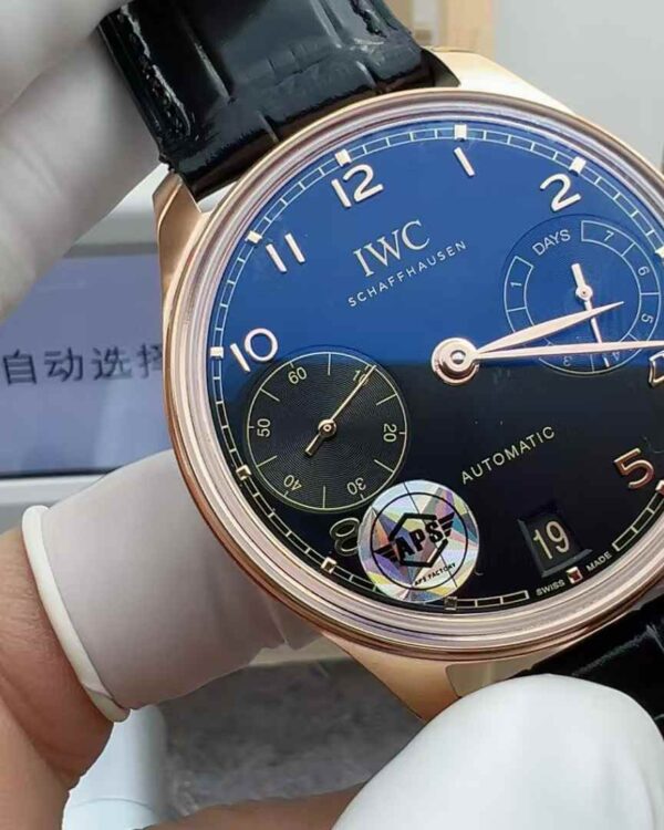 APS Factory Wanguo Portugal Seven-Day Chain Black Face Rose Gold 42MM Belt