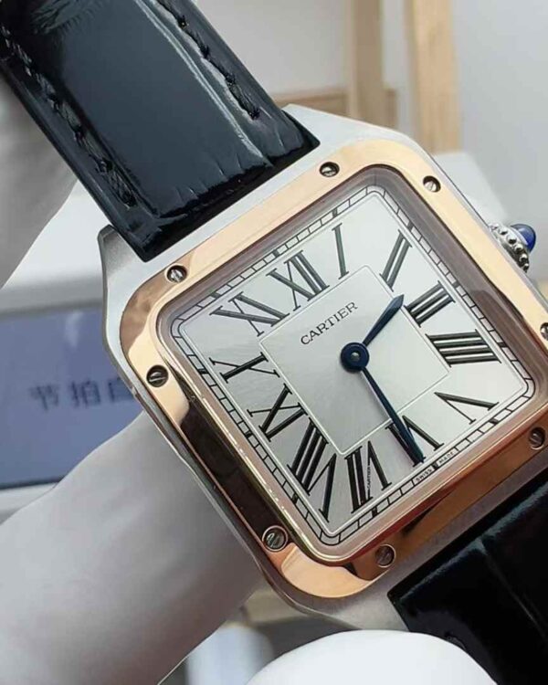AF Factory Cartier Sandos white face room gold small quartz belt women
